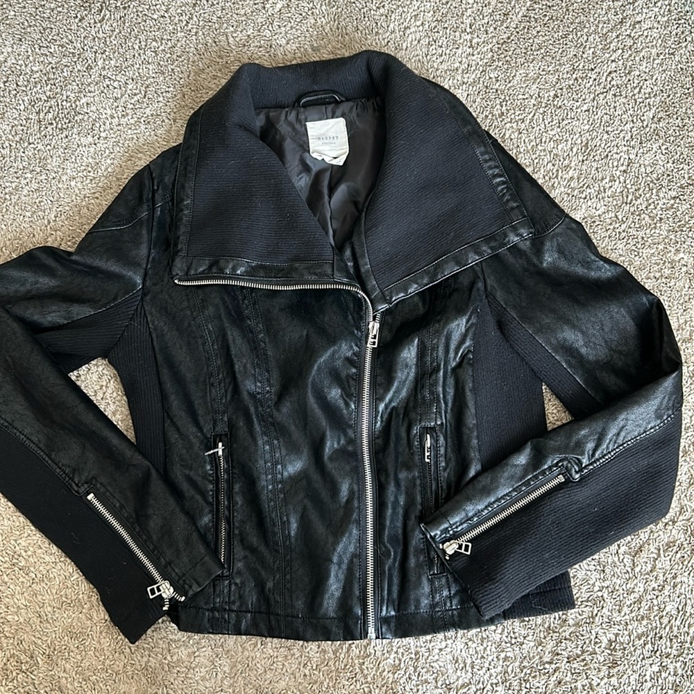 Francesca’s faux leather jacket